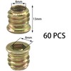 60 PCS Threaded Insert Nuts,Hex Socket Screw-in Nuts for Wooden