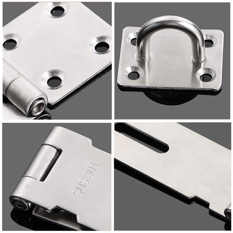 BuxiuGK Stainless Steel Padlock Hasp 4 Inches,Heavy Duty Hasp and