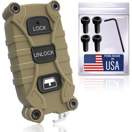 Dubbs Hardware Key Fob Shell Replacement for Toyota Remote - Fits HYQ1512Y HYQ12BAN HYQ12BBX - Lock Unlock Panic - Housing Case with Bottle Opener - No Electronics Included - (Quicksand, 3 Button)