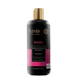 Levia Keratin Strengthening Shampoo | Smooths and Strengthens the Cuticle | Nourishes Hair, Makes It Silky and Shiny | Prevents Hair Breakage | All Hair Types | 500 ml