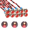 Gebildet 10pcs 6mm 1/4" AC/DC 12-24V LED Metal Indicator Light