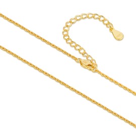 SILBERTALE Fine Gold Chain Sterling Silver 925 Necklace Short Figaro Chain/Venetian Chain/Cord Chain/Link Chain/Snake Chain/Anchor Chain/Singapore Chain/Curb Chain without Pendant Jewellery Chain,