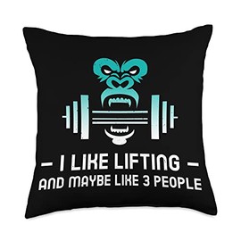 Weight Lifting Training Gym Workout Fitness Muscle Pump Throw Pillow