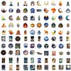 NIDHFG 100 Moon Themed Stickers, Waterproof Stickers, Retro Style Stickers,