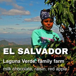 El Salvador unroasted green coffee, Laguna Verde, 6-generation family farm, 4lbs