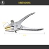 6-3/4" Brass-Lined Jaw Parallel Action Flat Nose Pliers with Adjustable