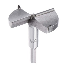 Sourcingmap Forstner Drill Bits 75mm, Tungsten Carbide Wood Hole Saw Auger Opener, Woodworking Hinge Hole Drilling Boring Bit Cutter (Gray)