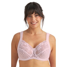 Miss Mary of Sweden Jacquard & Lace Side Support Underwired Bra, Pale Pink, 85 G