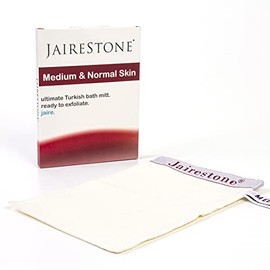 Manopla exfoliante corporal Jairestone – Exfoliante y exfoliante premium – Eliminador de piel muerta – Guante turco de baño Hammam – Reduce queratosis pilaris, puntos negros, golpes – celulitis y exfoliantes corporales (piel normal y media)