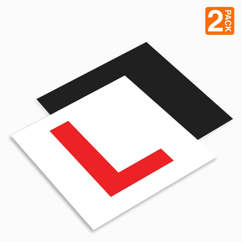 ARVO Magnetic L Plates for Cars - Pack of 2