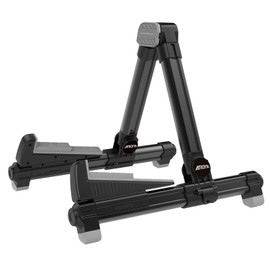 Aroma Aluminum Floor Stand Black AGS8 Adjustable for All Types of Guitars and Basses Foldable to Easily Carry Steady Stand Safe Protection