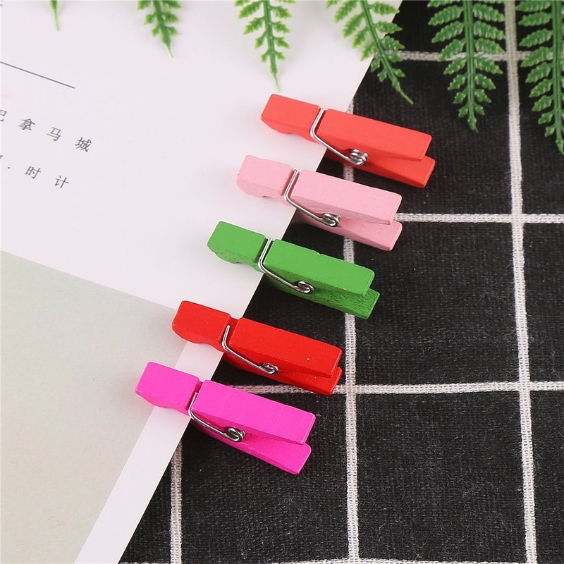 DECORA 2.5cm Multicolor Wood Mini Clothespin 72 pieces in One