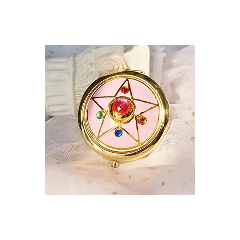 Espejo Abatible de Maquillaje Anime con Estrella de Cristal -