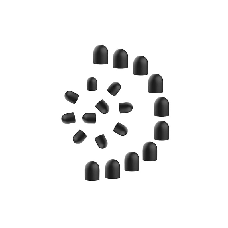 MEKO 20pcs Replacement Rubber Tips for Stylus Pen 10pcs 5mm