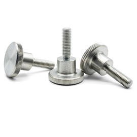 Hippo Hardware M6 (6mm X 25mm) Knurled Thumb Screws Hand Grip Knob Bolts A1 Stainless Steel DIN464 (Pack of 5)