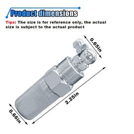 LHDOS 90 Degree Grease Coupler Fittings - Grease Gun Tips Adapter Snaps on to Grease Fittings in Tight Spaces - Grease Gun Coupler Adapter Accessories for Cars, Trucks, Farms or Industrial Use