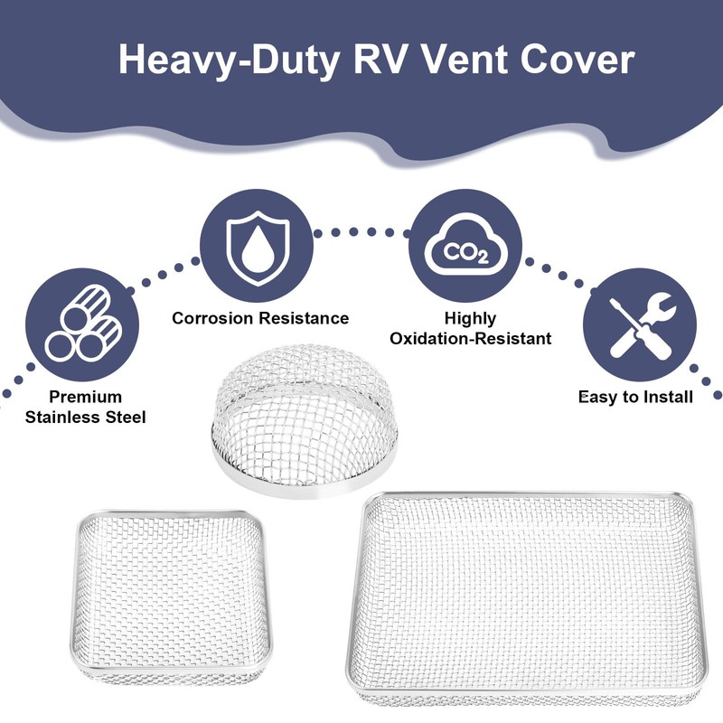 RV Furnace Vent Screen for Water Heater Vent Cover, RV