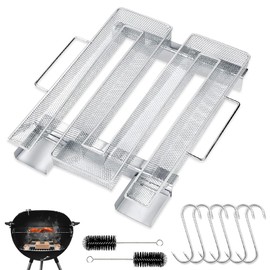 BNGXR Cold Smoke Generator with Handle, Premium Stainless Steel Cold Smoke Generator, Efficient and Energy Saving Smoke Generator with Brush and Hook, Cold Smoke Generator for All Grill Smoking