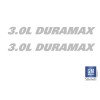 EmblemsPlus Chevy Silverado Silver 3.0L DURAMAX Hood Lettering Decals 2019-2025