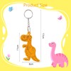 LAMEK Lucky Charm Keyring, Orange Dino
