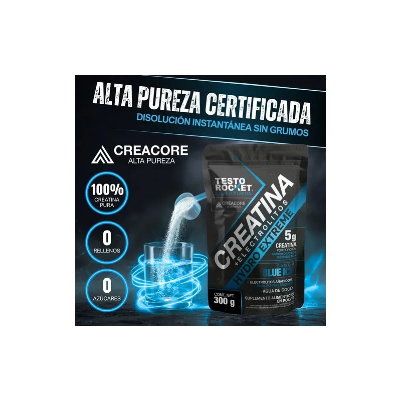Creatina Monohidratada Electrolitos 100 Alta Pureza Micronizada Hidratacion Rendimiento Muscular