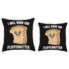 Funny Creamy Fluffernutter Peanut Butter Marshmallow Fluff Throw Pillow