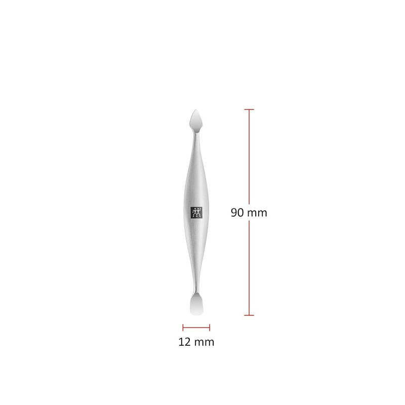 ZWILLING Premium Silver 90mm Cuticle Pusher (Nail Cleanser, Dual Instrument,