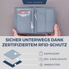 VON HEESEN Men's Leather Wallet with RFID Protection - Genuine