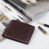 VISOUL Men's Leather Wallet with ID Window and RFID Protection,