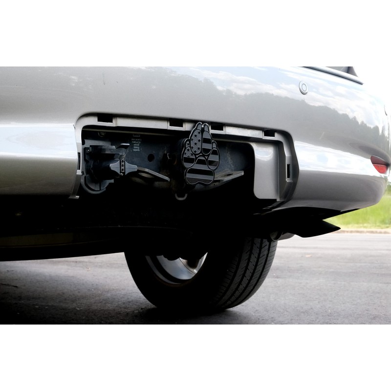 eVerHITCH K9 Dog Paw Print Flag Metal Trailer Hitch Cover