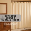 Park Designs Outhouse Shower Curtain Hooks | Decorative Rustic Bathroom