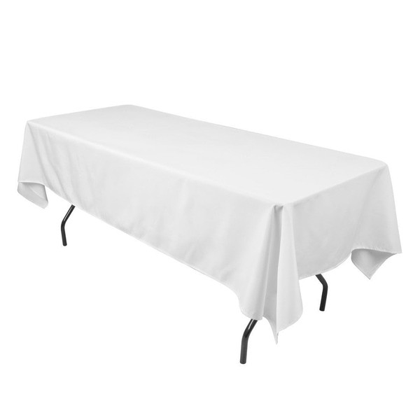 Leading Linens 5 Pack 70 x 108 Inch Rectangle White