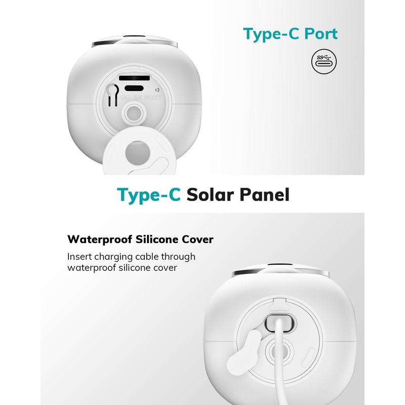 ZUMIMALL 3W Solar Panel for Security Camera Wireless Outdoor, IP66
