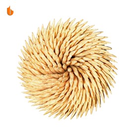 Urbanstrive Sturdy Safe Toothpick Holder with 1600 Natural Wood Toothpicks for Teeth Cleaning, Unique Home Design Decoration, 4 Pack, 4Color