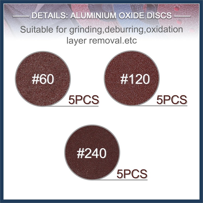 INFINAUTO 42 Pcs Sanding Discs Nylon Roll Lock Surface Coarse