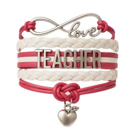 Infinity Collection Teacher Bracelet – Appreciation Jewelry Gift for Women Teachers, Retirement, End of Year, or Thank You Occasions