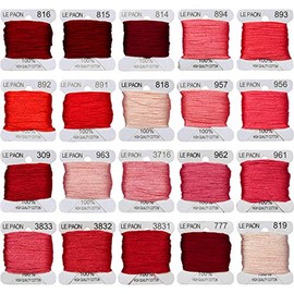 Premium Rainbow Color Embroidery Floss bobbins - Cross Stitch Threads - Friendship Bracelets Floss - Crafts Floss - 20 Bobbins Per Pack Embroidery Floss,Pink Gradient