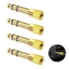 Gold Plated 6.35mm to 3.5mm Stereo Audio Headphone Adapter Converter