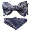 HISDERN Bow Ties for Men Paisley Mens Bow Tie Self