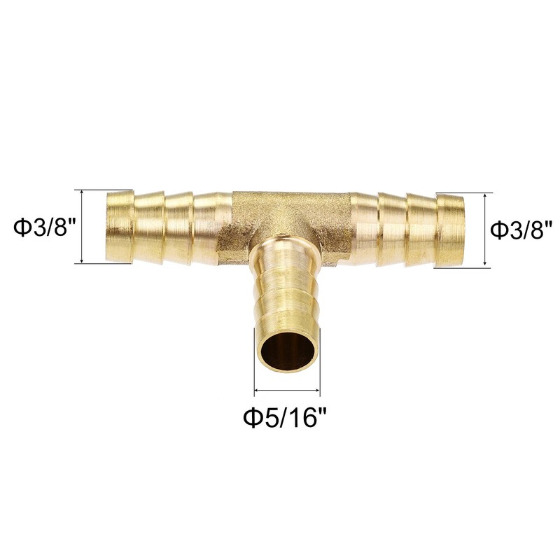 uxcell Reducing Barb Hose Fitting Tee T Shape Pipe Connector