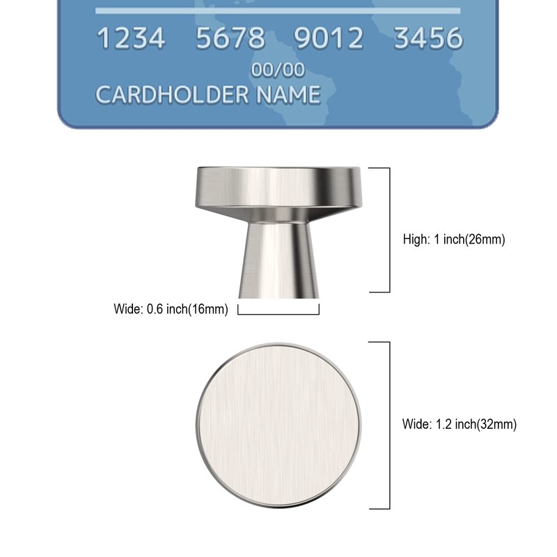 9BUILD 1-1/4 Inch 20 Pack Brushed Satin Nickel Cabinet Knobs