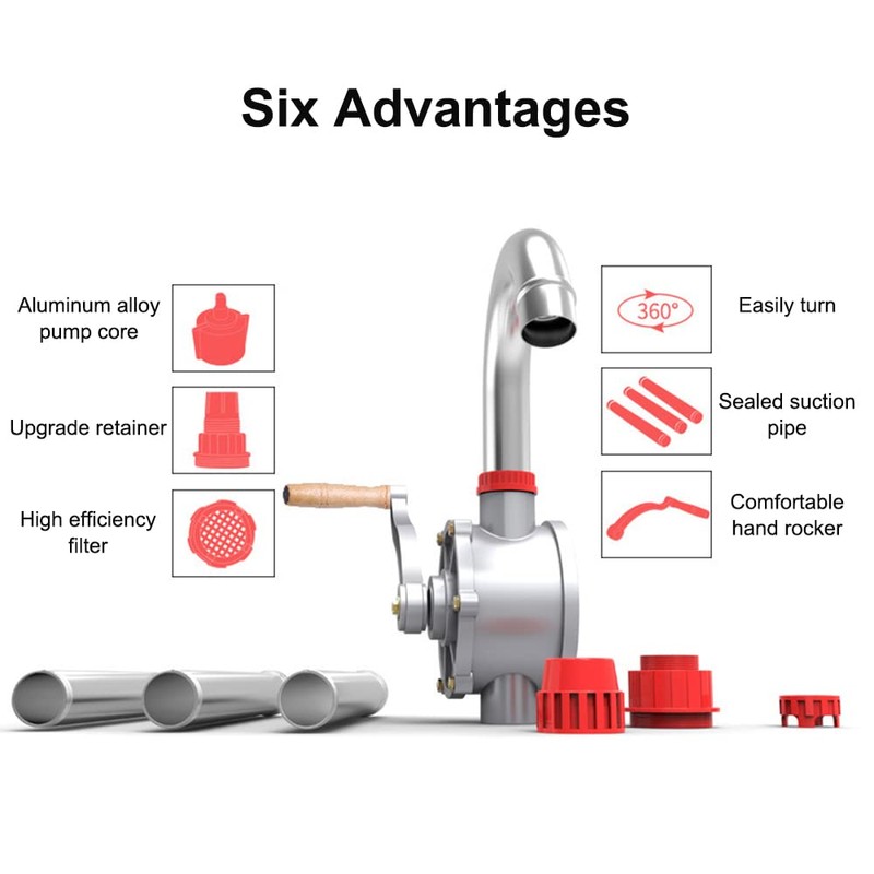 LYCARESUN 15 to 55 Gallon Drum Pump, Aluminum Barrel Pump