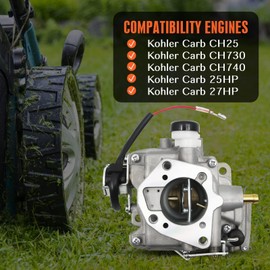 Carburetor For Kohler Carb CH25 CH730 740 25HP 27HP. Replaces Part Numbers: 24-853-34-S 24-853-162-S 24-853-93-S 24 853 34# with Gasket