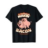 Makin' Bacon T-shirt, Pig, Funny Meatatarian, Zany Brainy T-Shirt