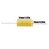 Cermant 10Pcs 250V 3.3uF Frequency Divider Capacitor，Axial Audio Speaker Non-Polarity