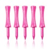 ECADDIE Pink 59mm Bamboo Castle Golf Tees (100 Pack)