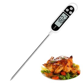 MVCUASF Digital Food Thermometer instant read with Large LCD Screen Auto Off Cooking Thermometer Long Probe Thermometer ℉/℃ Button Kitchen Thermometer for Kitchen Cooking, BBQ, Sugar, Milk, Water