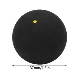 CYSFETENA Single Ball, Single Dot Squash Racket Balls 37mm Squash Ball High Elastic Single Dot Squash Rubber Squash Ball for Beginner Competition Training (Single Yellow dot)