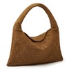 Slouchy Woven Suede Hobo Bags Women Trendy Suede Purse Crossbody