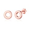Philip Jones Rose Gold Plated Circle Stud Earrings
